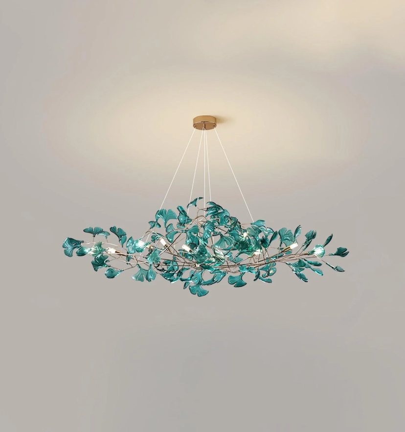 Acrylic Ginkgo Leaf Chandelier