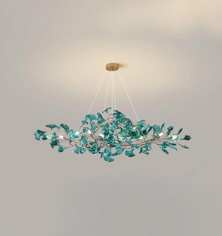 Acrylic Ginkgo Leaf Chandelier