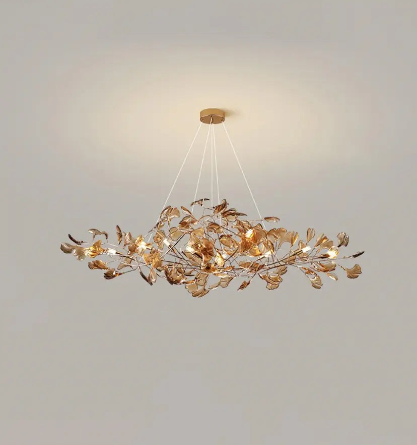 Acrylic Ginkgo Leaf Chandelier