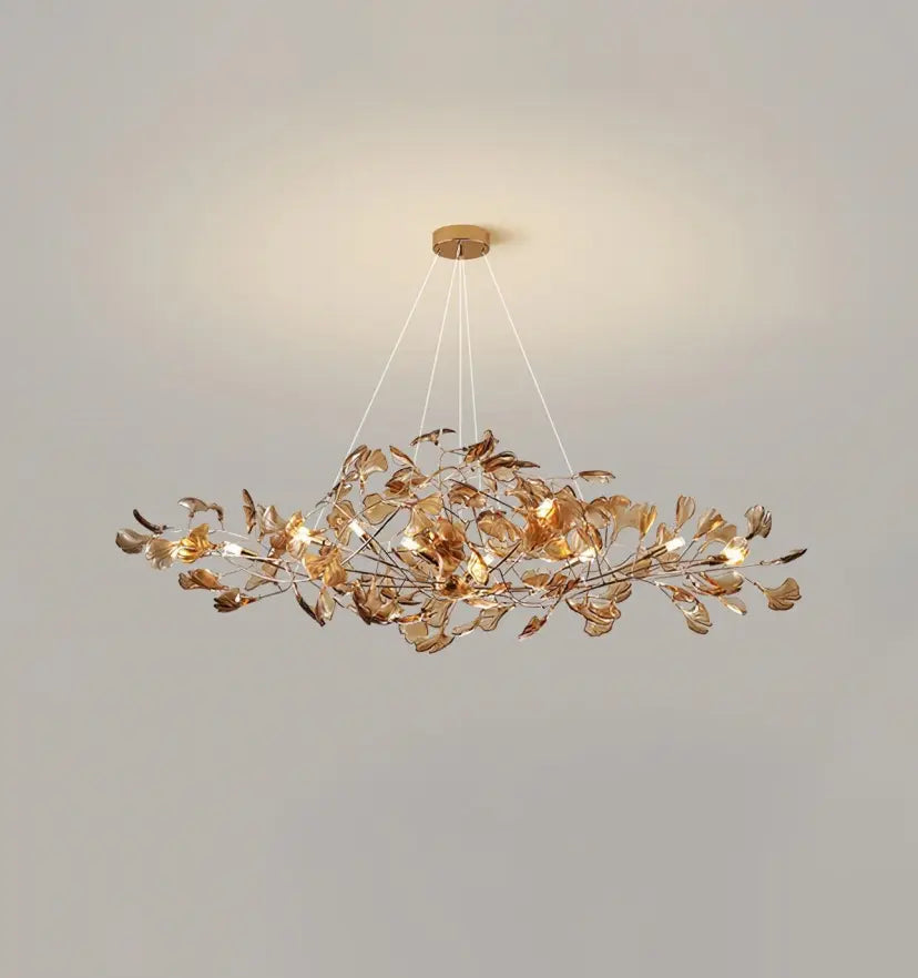 Acrylic Ginkgo Leaf Chandelier