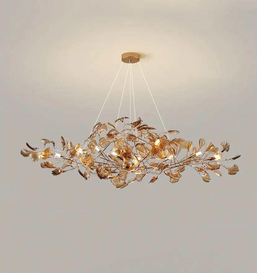 Acrylic Ginkgo Leaf Chandelier