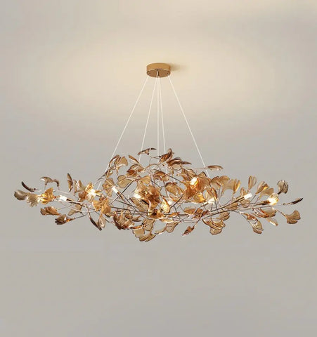Acrylic Ginkgo Leaf Chandelier