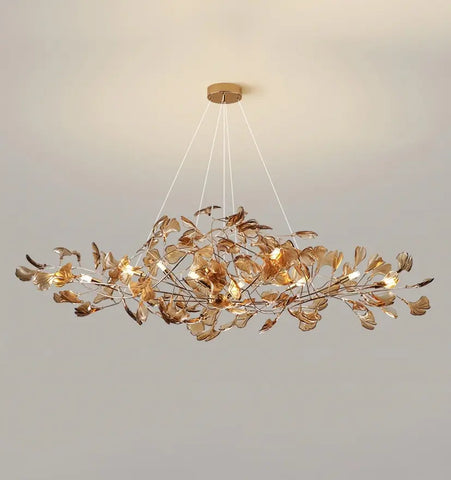 Acrylic Ginkgo Leaf Chandelier