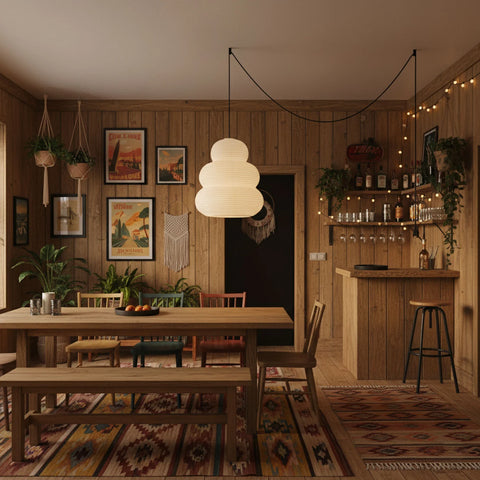 Washi Paper 24N Pendant Swag Light - Yiarolight