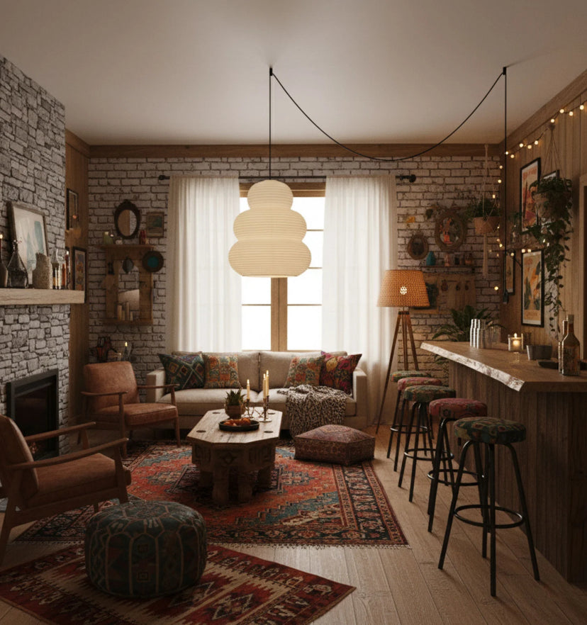 Washi Paper 24N Pendant Swag Light - Yiarolight