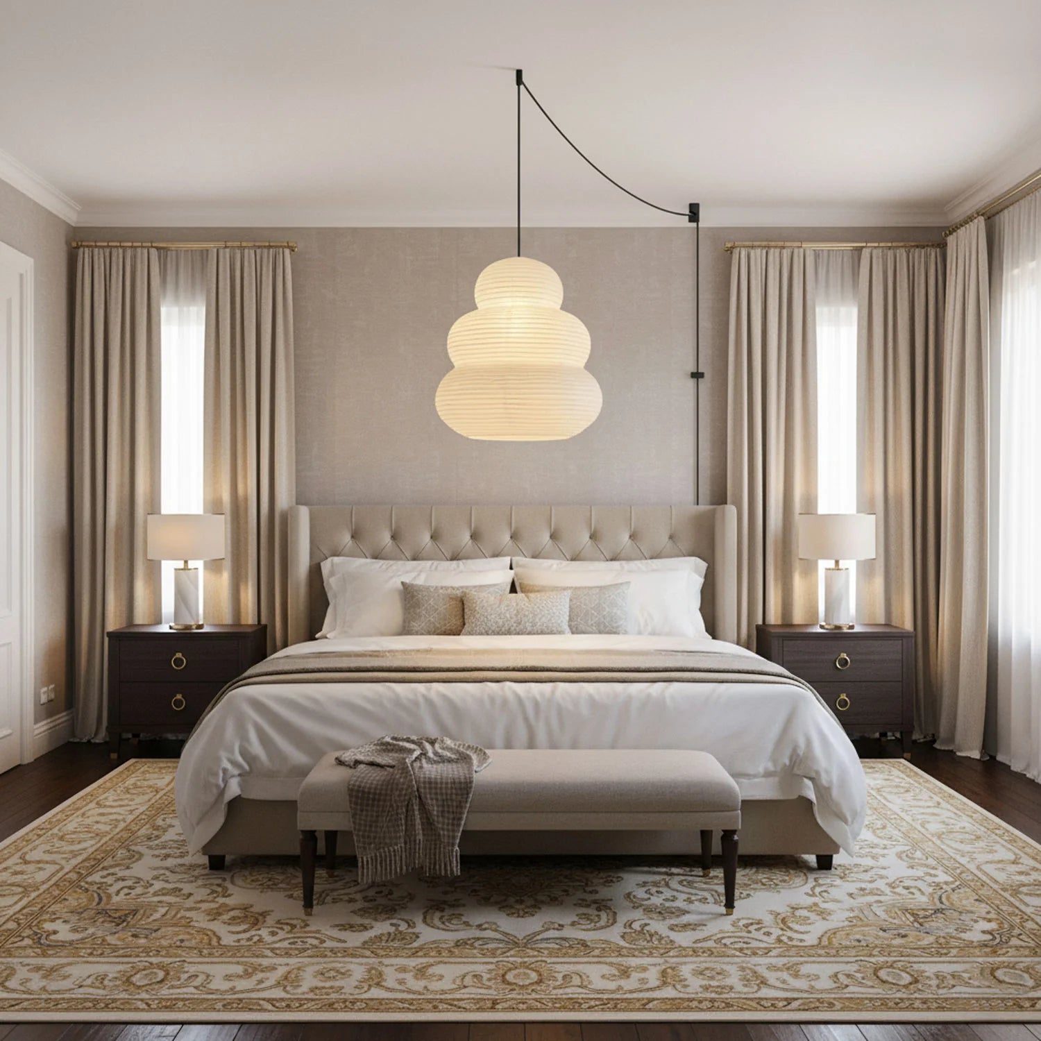 Washi Paper 24N Pendant Swag Light - Yiarolight