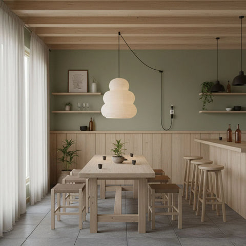 Washi Paper 24N Pendant Swag Light - Yiarolight