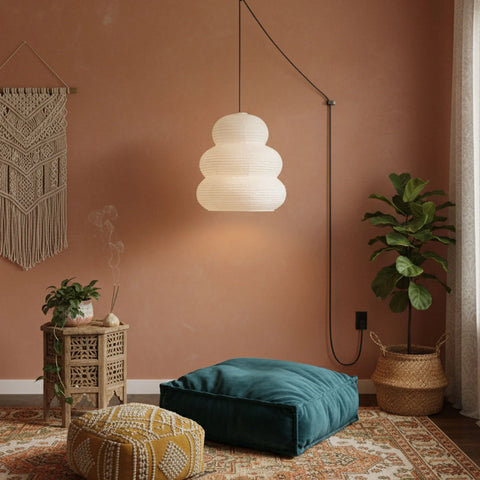 Washi Paper 24N Pendant Swag Light - Yiarolight