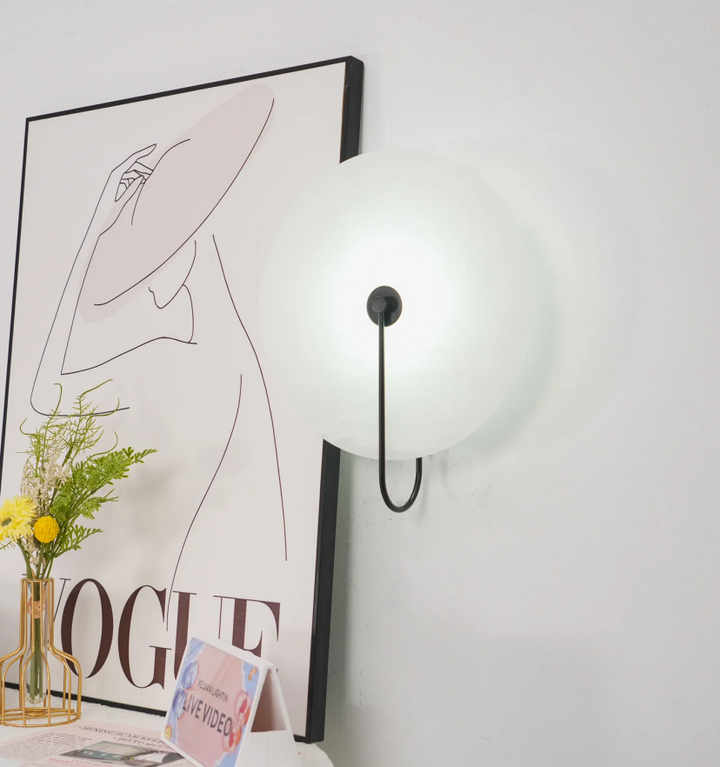 Alabaster Disc Sconce