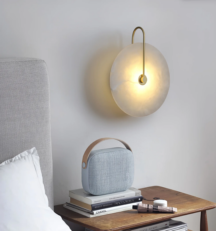 Alabaster Disc Sconce