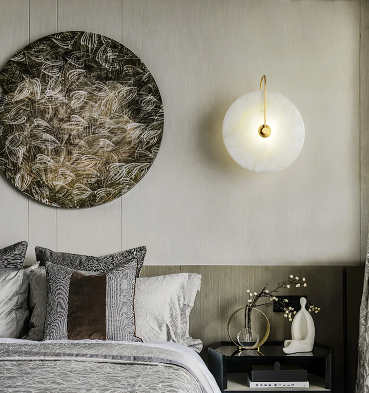 Alabaster Disc Sconce