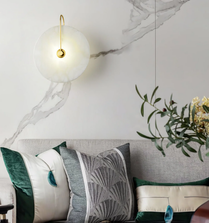 Alabaster Disc Sconce
