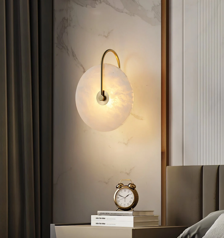 Alabaster Disc Sconce