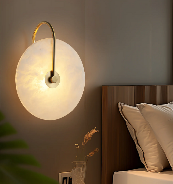 Alabaster Disc Sconce