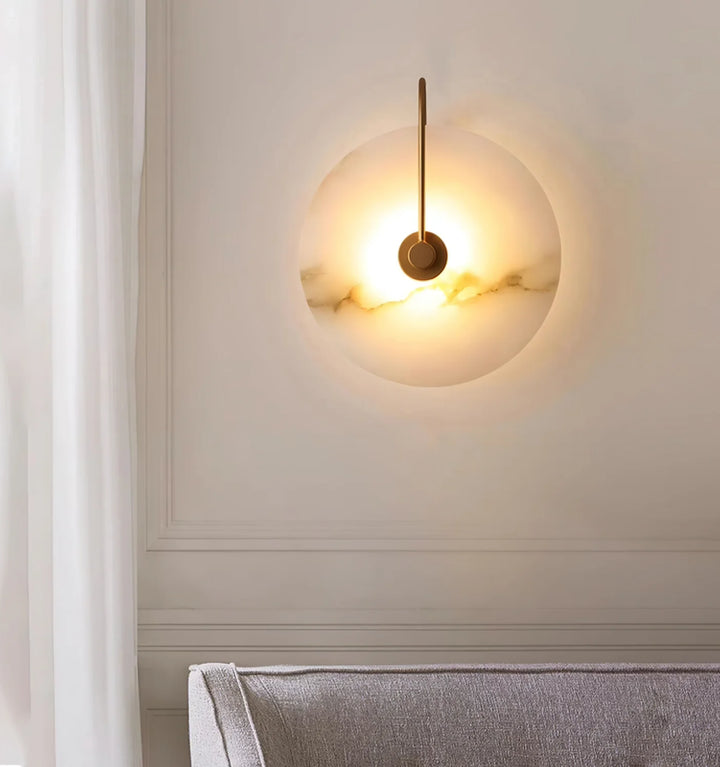 Alabaster Disc Sconce