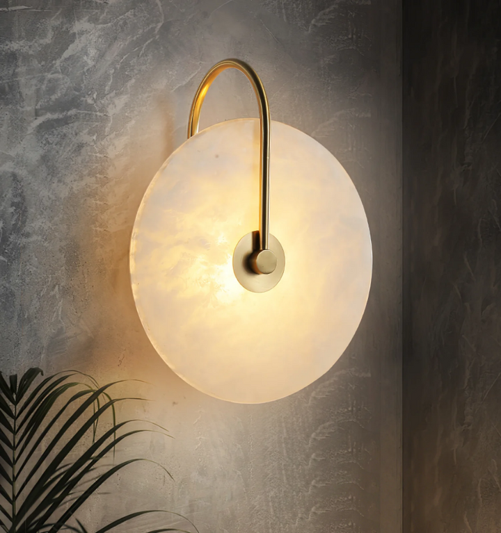 Alabaster Disc Sconce