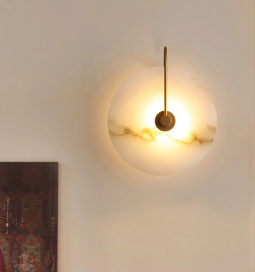 Alabaster Disc Sconce