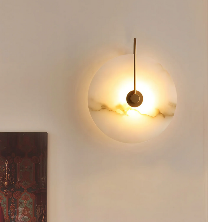 Alabaster Disc Sconce