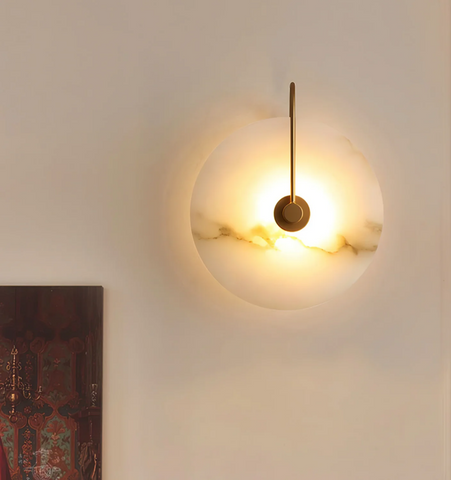 Alabaster Disc Sconce