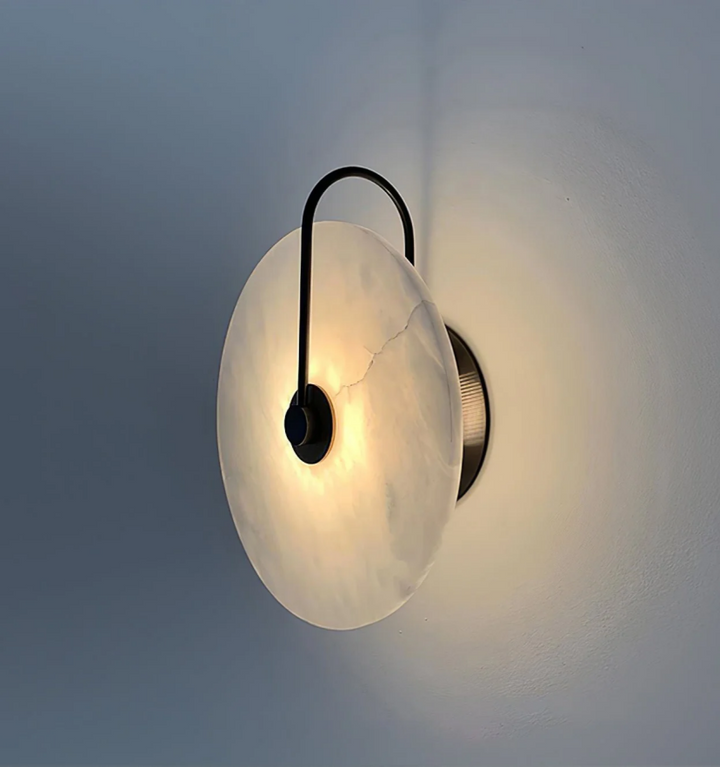 Alabaster Disc Sconce
