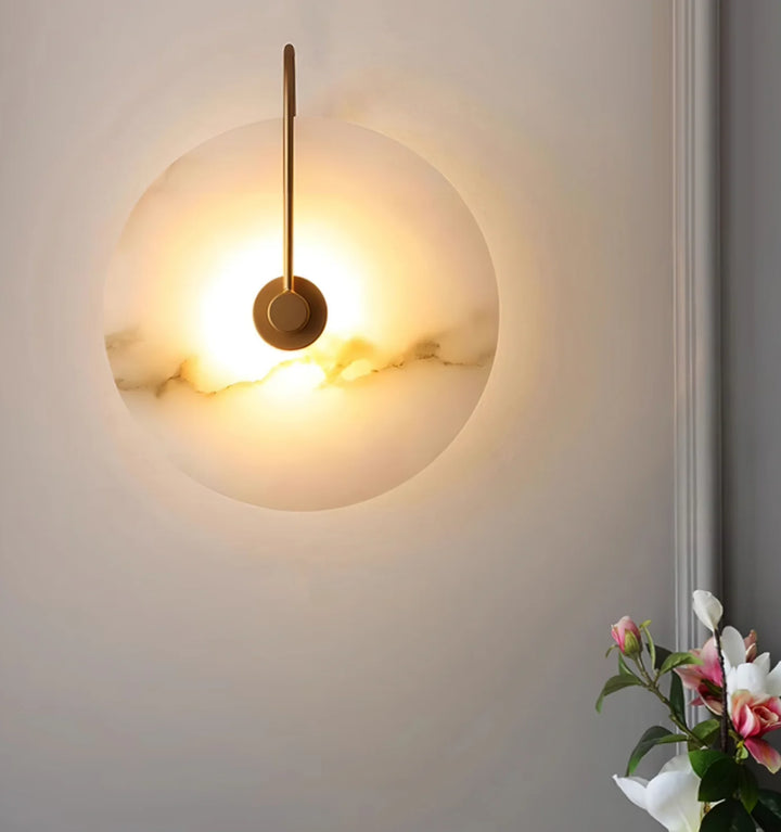 Alabaster Disc Sconce