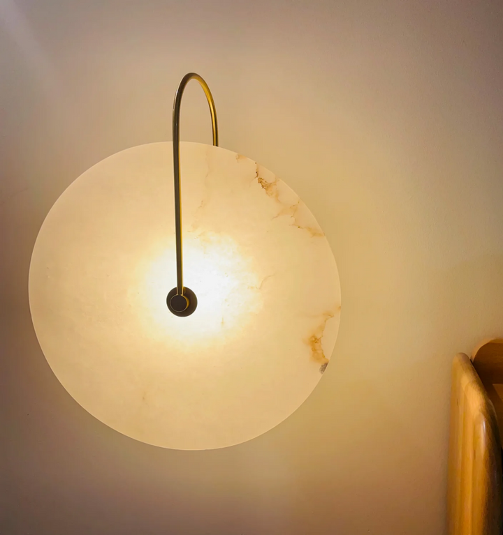 Alabaster Disc Sconce