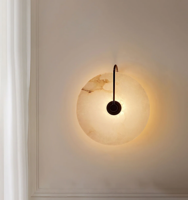 Alabaster Disc Sconce