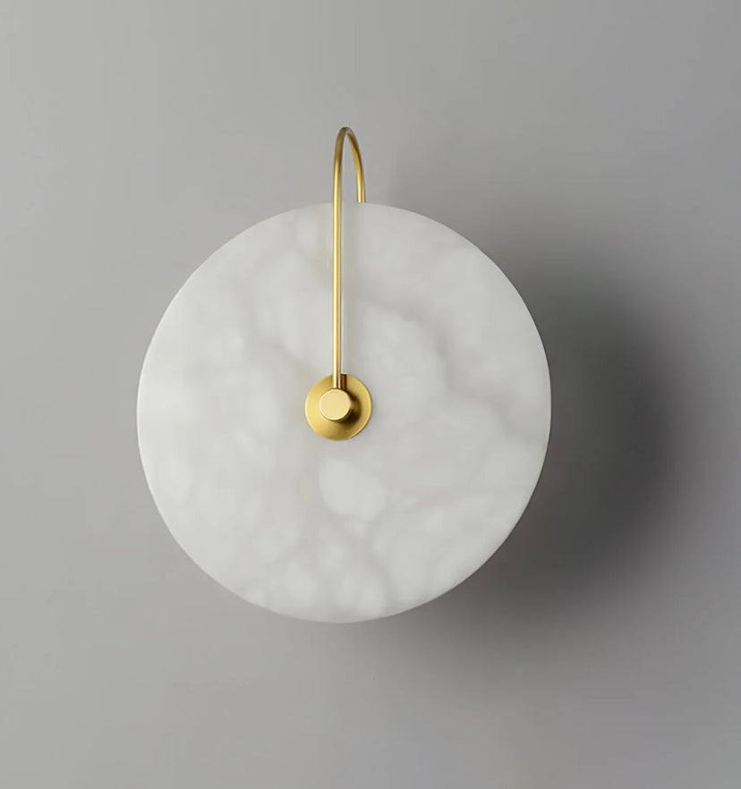 Alabaster Disc Sconce