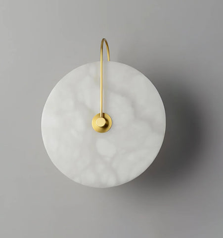 Alabaster Disc Sconce