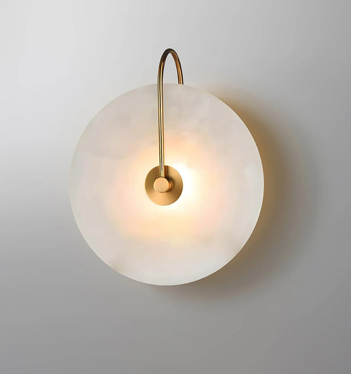 Alabaster Disc Sconce
