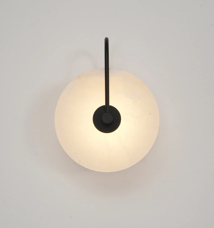 Alabaster Disc Sconce