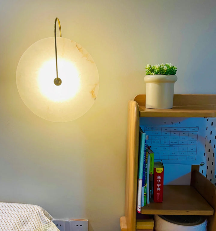 Alabaster Disc Sconce