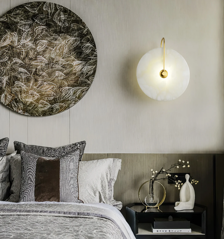Alabaster Disc Sconce