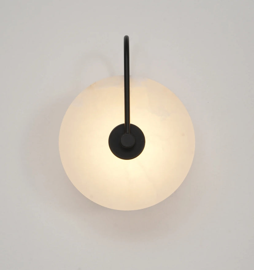 Alabaster Disc Sconce