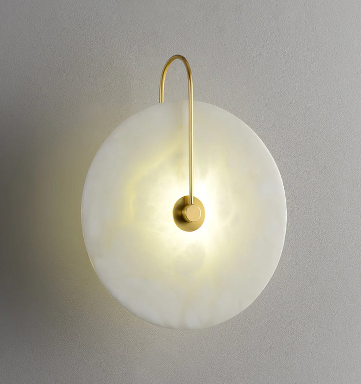 Alabaster Disc Sconce