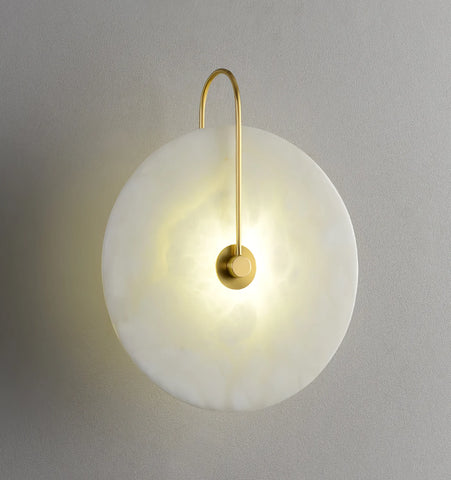 Alabaster Disc Sconce