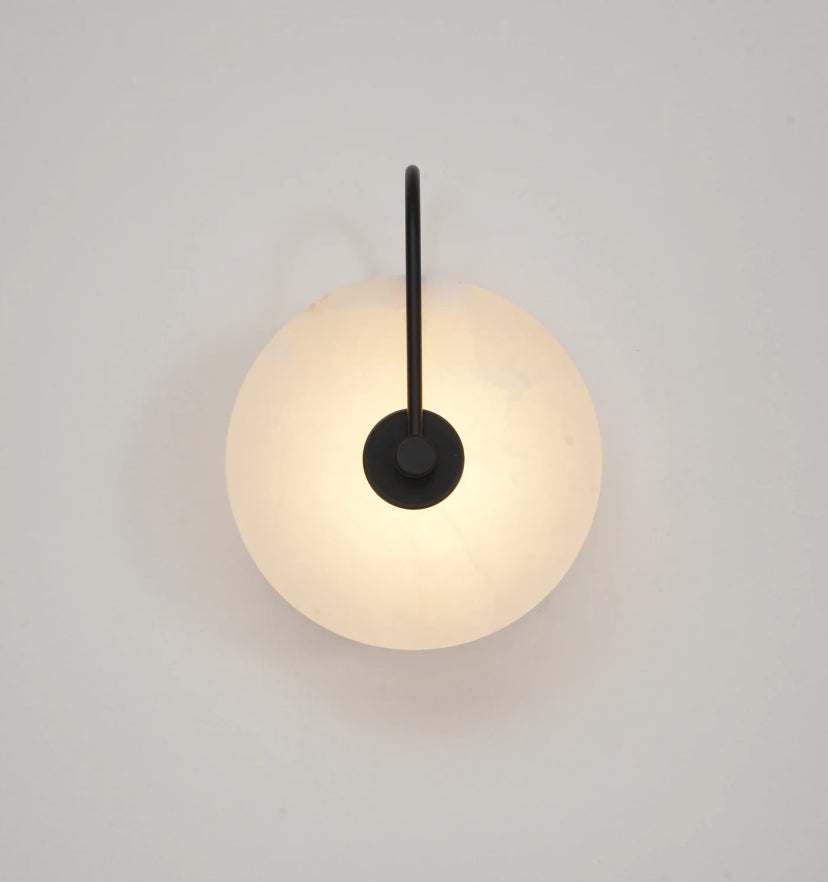 Alabaster Disc Sconce