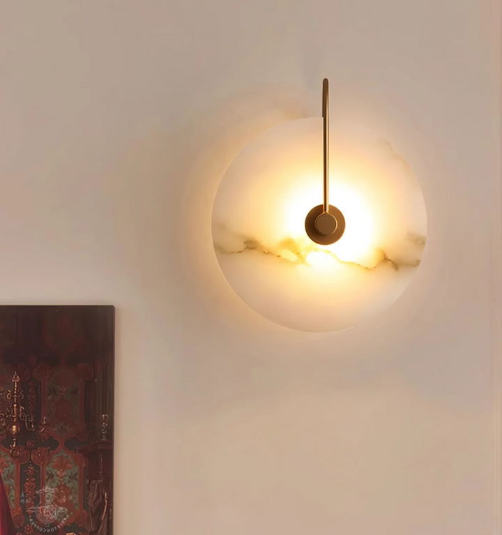 Alabaster Disc Sconce