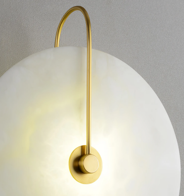Alabaster Disc Sconce
