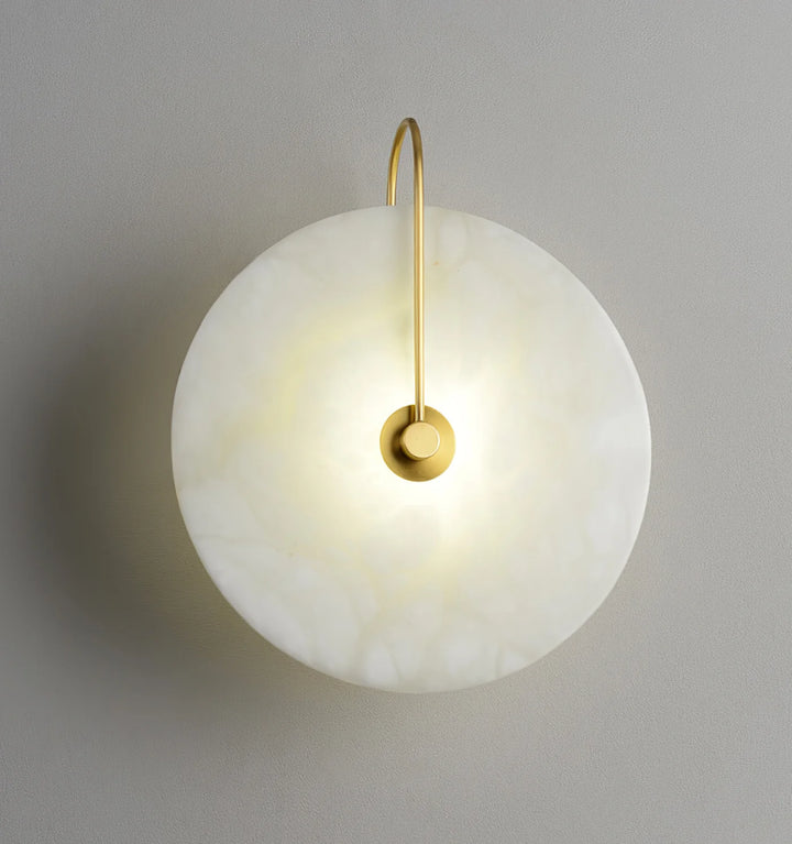 Alabaster Disc Sconce