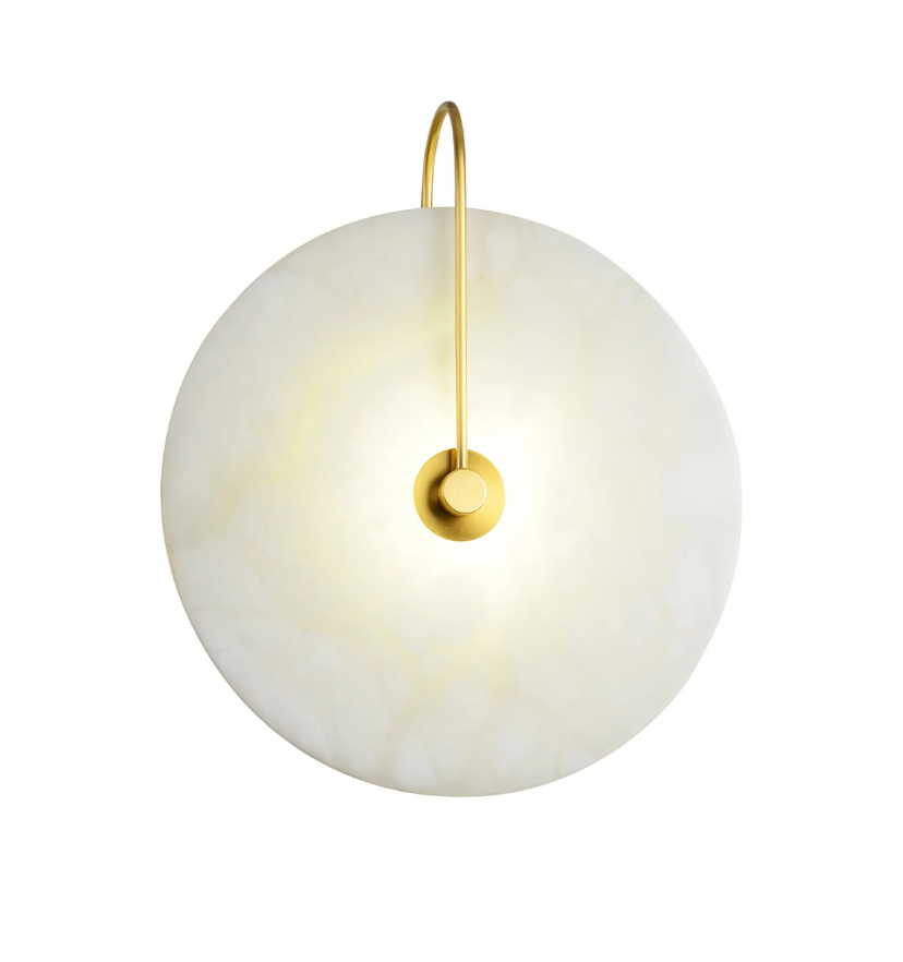 Alabaster Disc Sconce