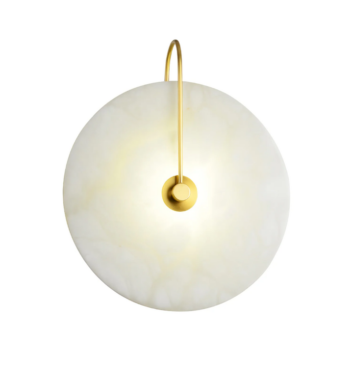 Alabaster Disc Sconce