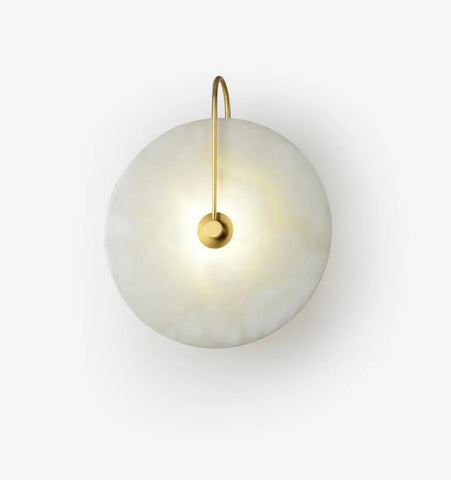 Alabaster Disc Sconce
