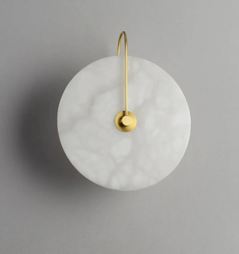 Alabaster Disc Sconce