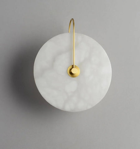 Alabaster Disc Sconce