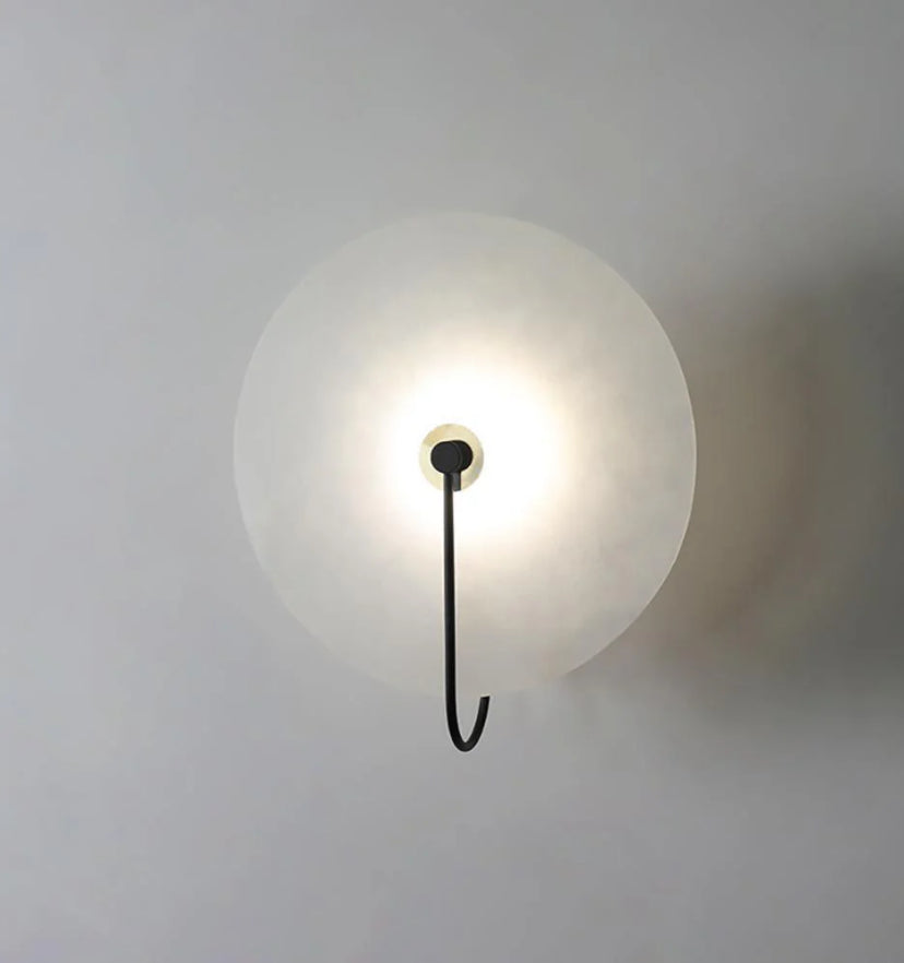 Alabaster Disc Sconce