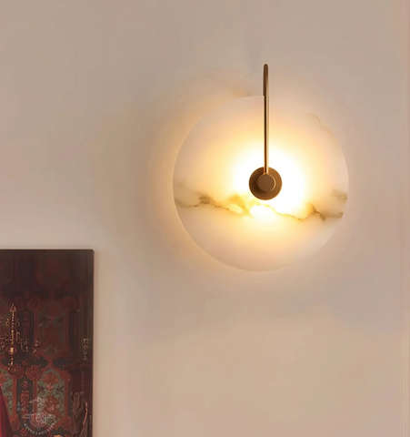 Alabaster Disc Sconce