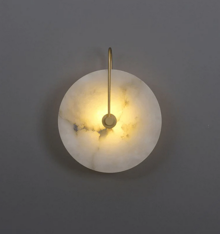Alabaster Disc Sconce