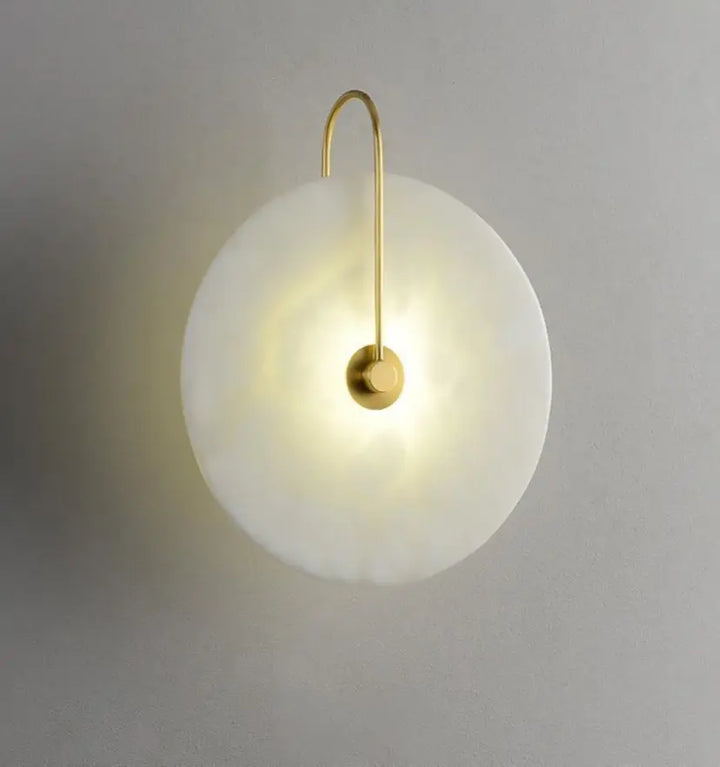 Alabaster Disc Sconce