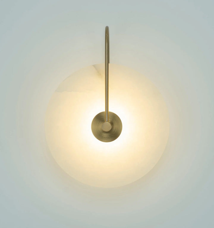 Alabaster Disc Sconce
